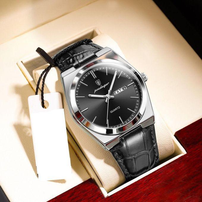 WhatsApp Image 2026-08-11 at 15.14.33 SGJ140 poedagar leather wrist watch - Image 1
